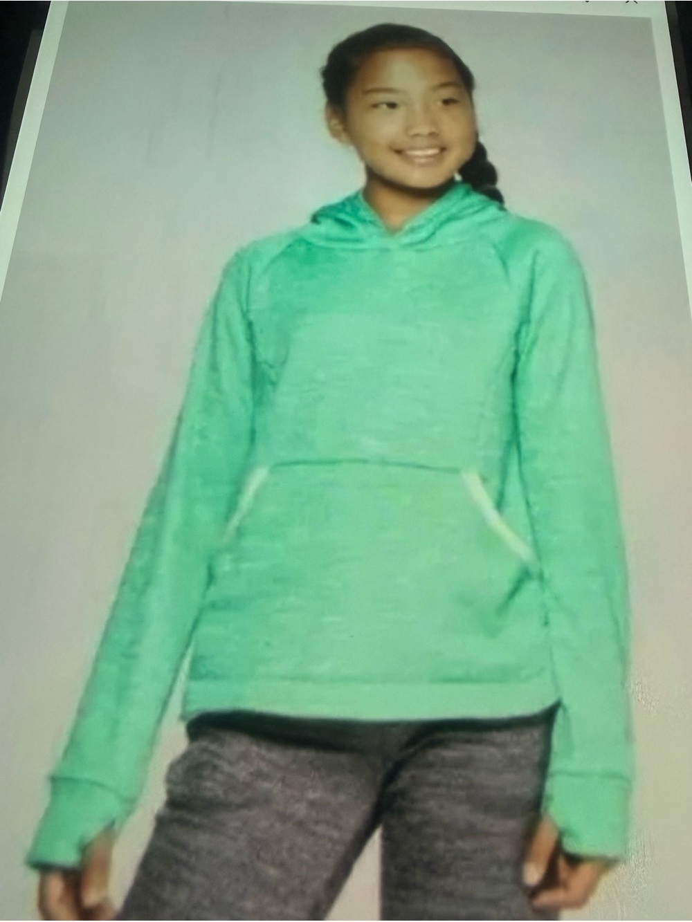 Champion Girls' Mint Green Hooded Sweatshirt